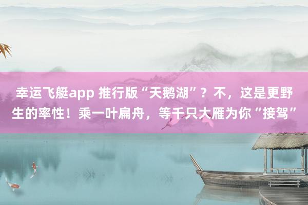 幸运飞艇app 推行版“天鹅湖”？不，这是更野生的率性！乘一叶扁舟，等千只大雁为你“接驾”